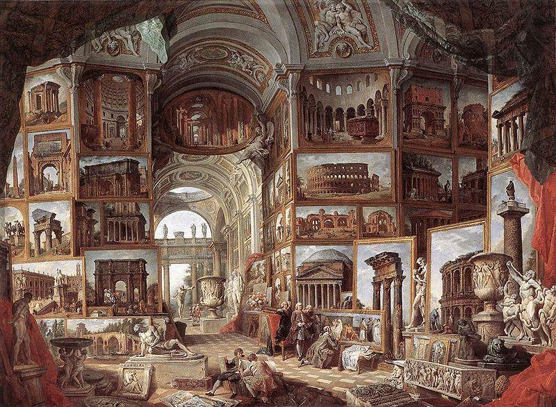 Giovanni Paolo Pannini Galerie de vues de la Rome antique oil painting picture